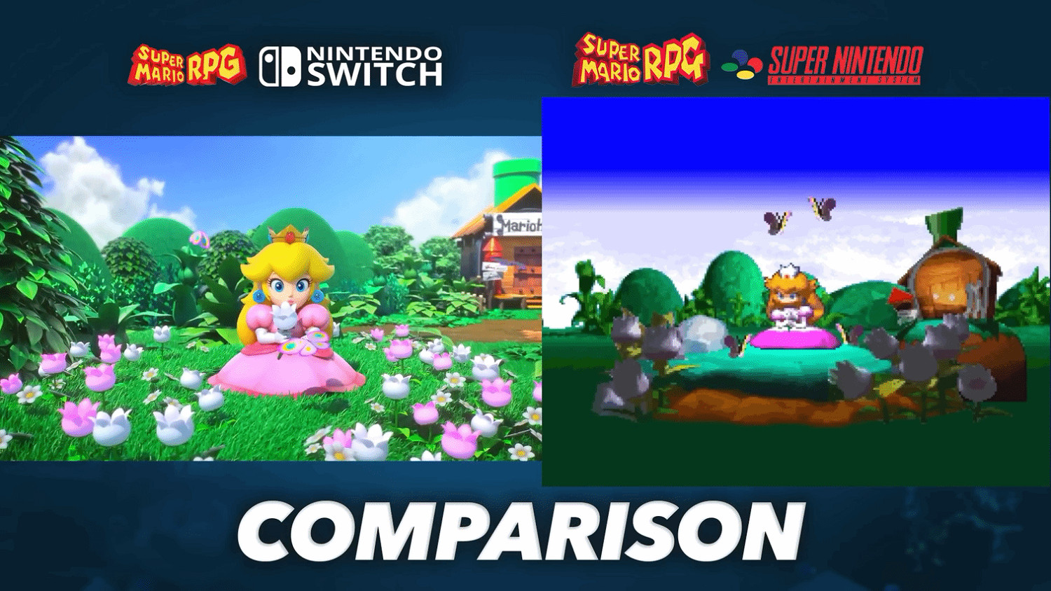 《超級馬裡奧RPG》VS原版對比 忠於原作畫面更優秀! 《超級馬裡奧RPG》VS原版對比 忠於原作畫面更優秀!
