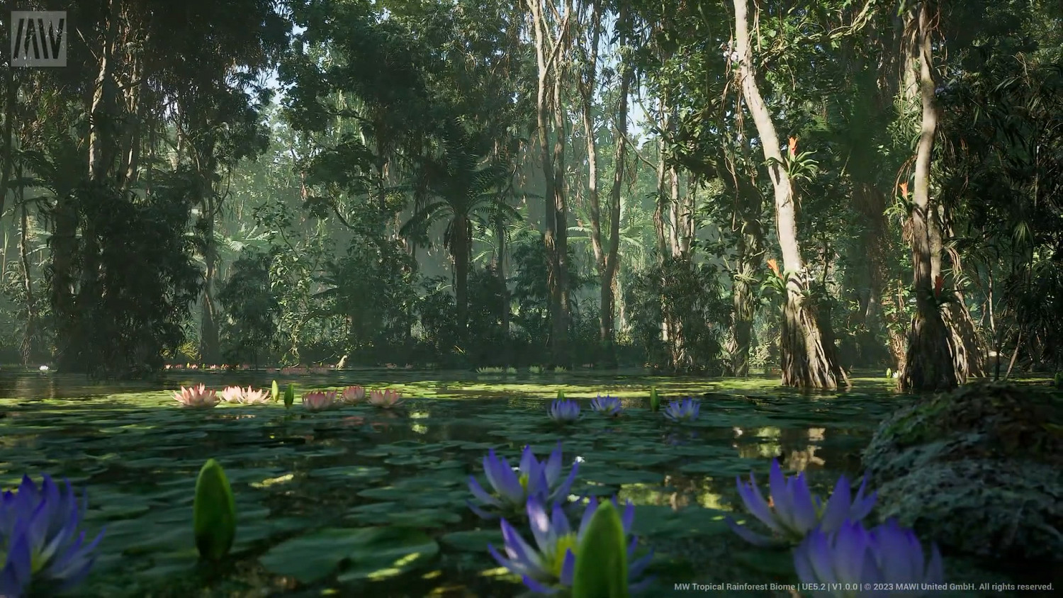 蓮花真是太美了!虛幻引擎5.2 Demo展示“熱帶雨林” 蓮花真是太美了!虛幻引擎5.2 Demo展示“熱帶雨林”