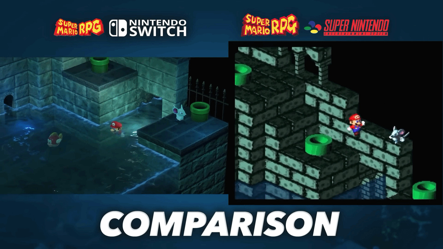 《超級馬裡奧RPG》VS原版對比 忠於原作畫面更優秀! 《超級馬裡奧RPG》VS原版對比 忠於原作畫面更優秀!