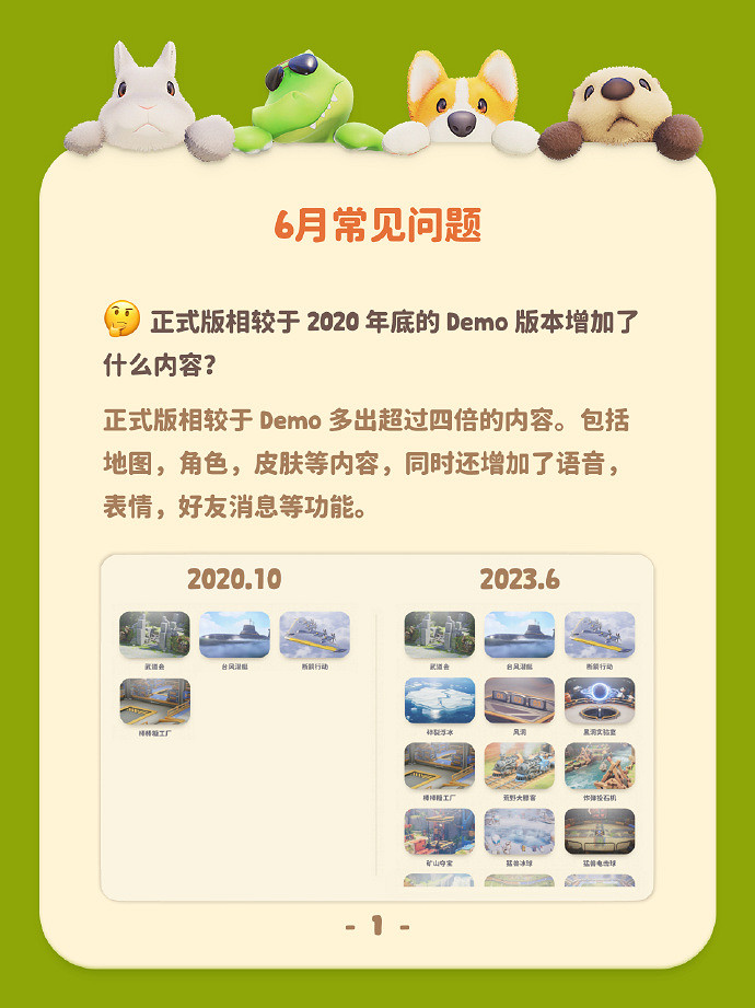 《猛獸派對》六月玩家問答 正式版比2020年多四倍內容