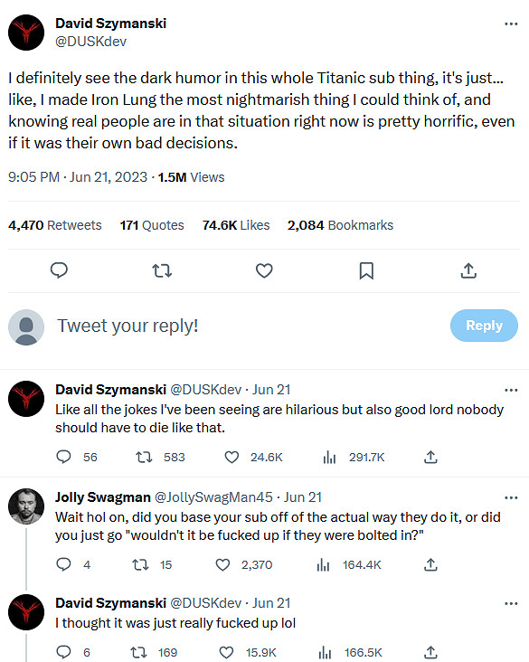 泰坦號事件影響！潛水艇恐怖遊戲《鋼鐵之肺》銷量劇增