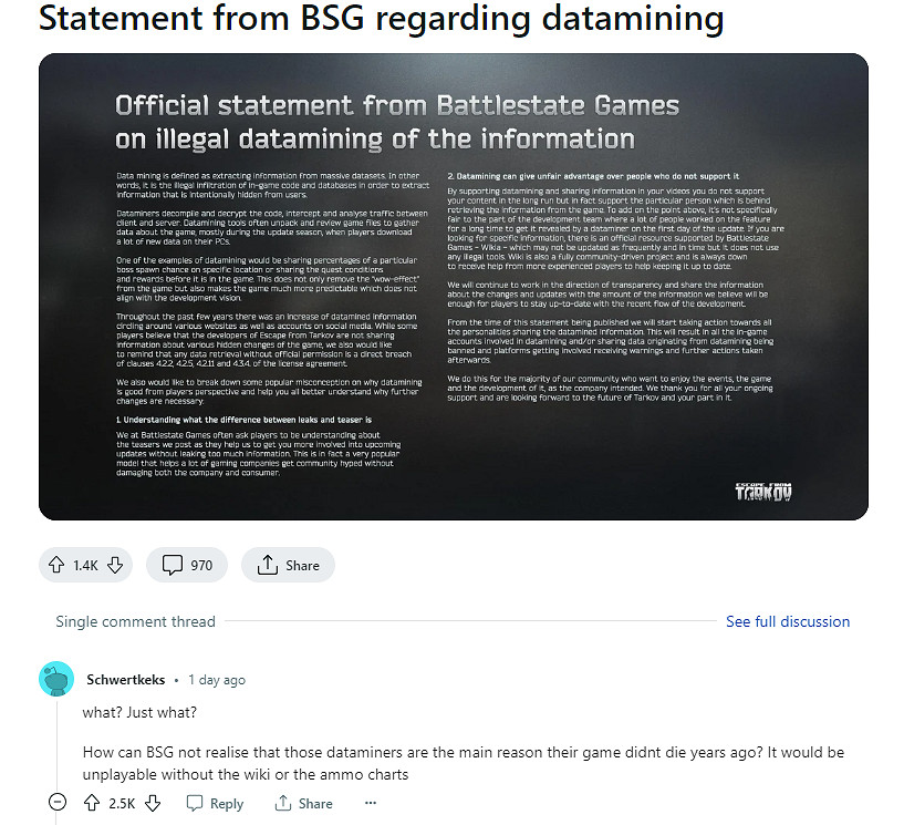 《逃離塔科夫》工作室宣布禁止“解包資料”引玩家熱議 《逃離塔科夫》工作室宣布禁止“解包資料”引玩家熱議