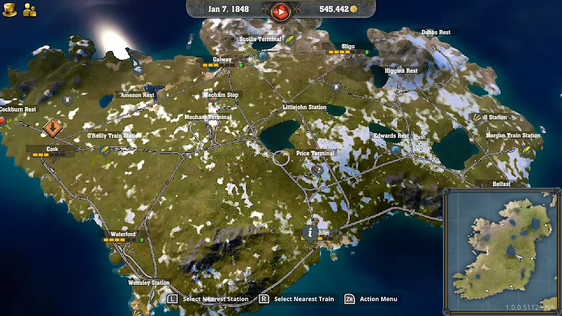 《鐵路帝國2》現已發售 開始任天堂Switch掌上之旅