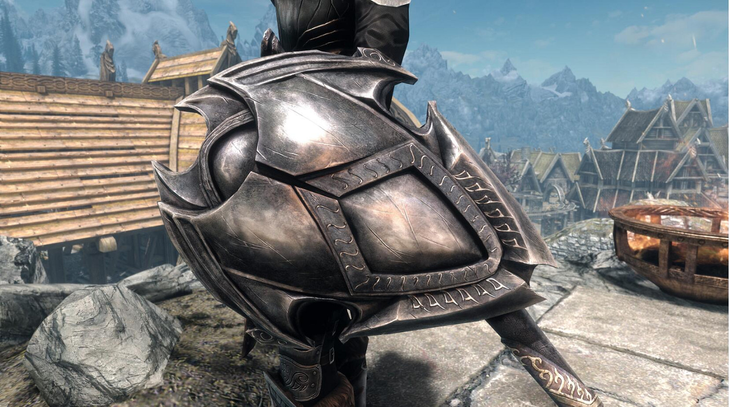 《上古卷軸V：無界天際》全新4K材質包：改善所有盾牌畫質