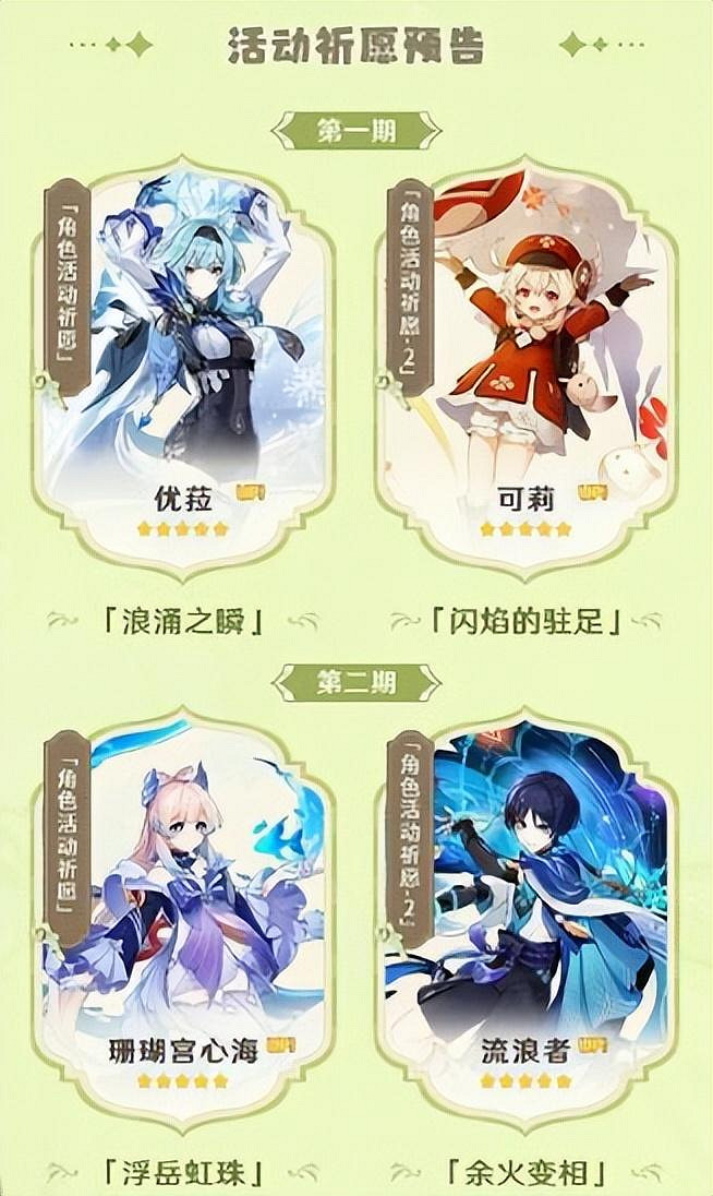 可莉優菈再度返場，原神3.8版本前瞻資訊匯總