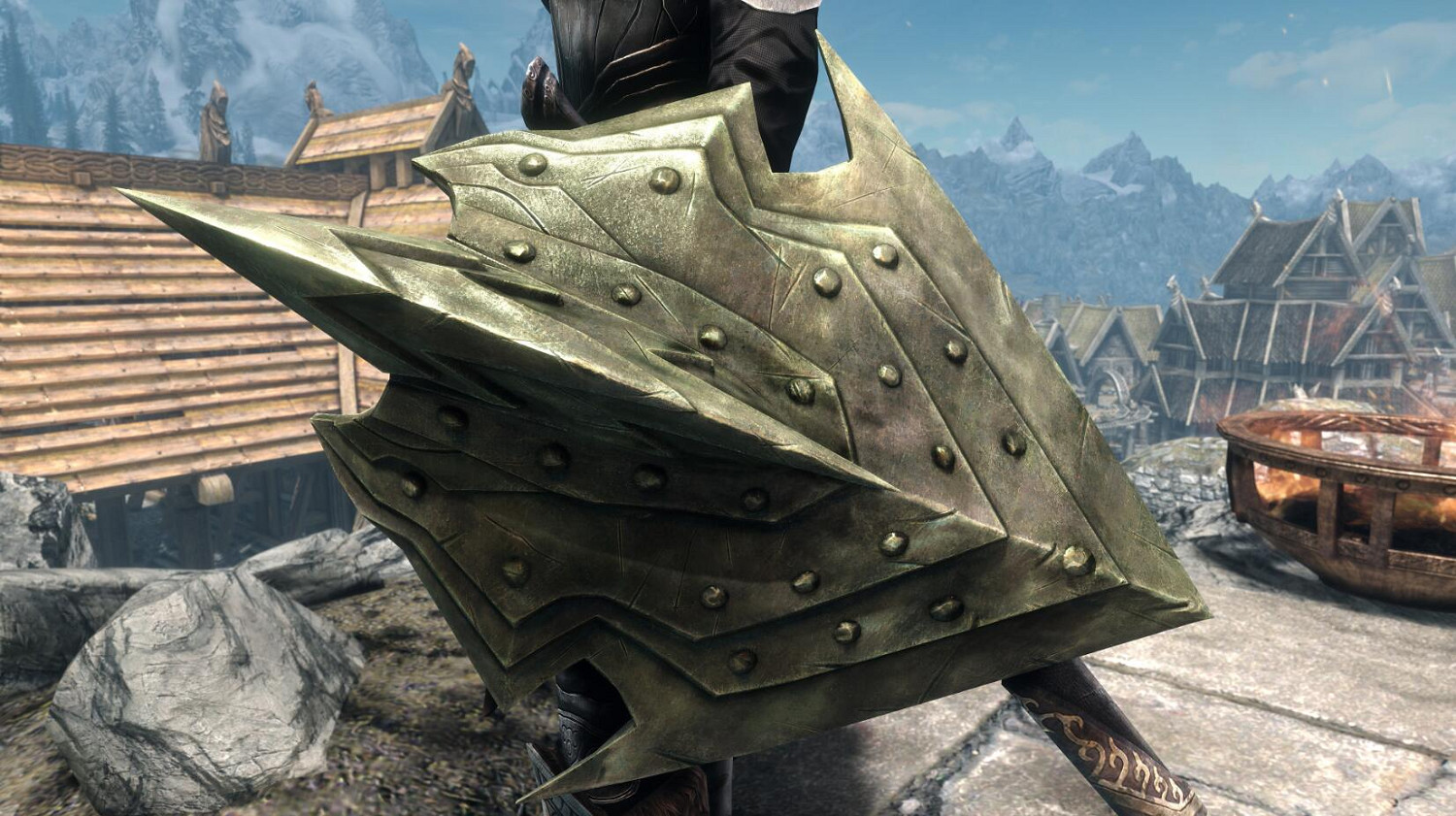 《上古卷軸V：無界天際》全新4K材質包：改善所有盾牌畫質