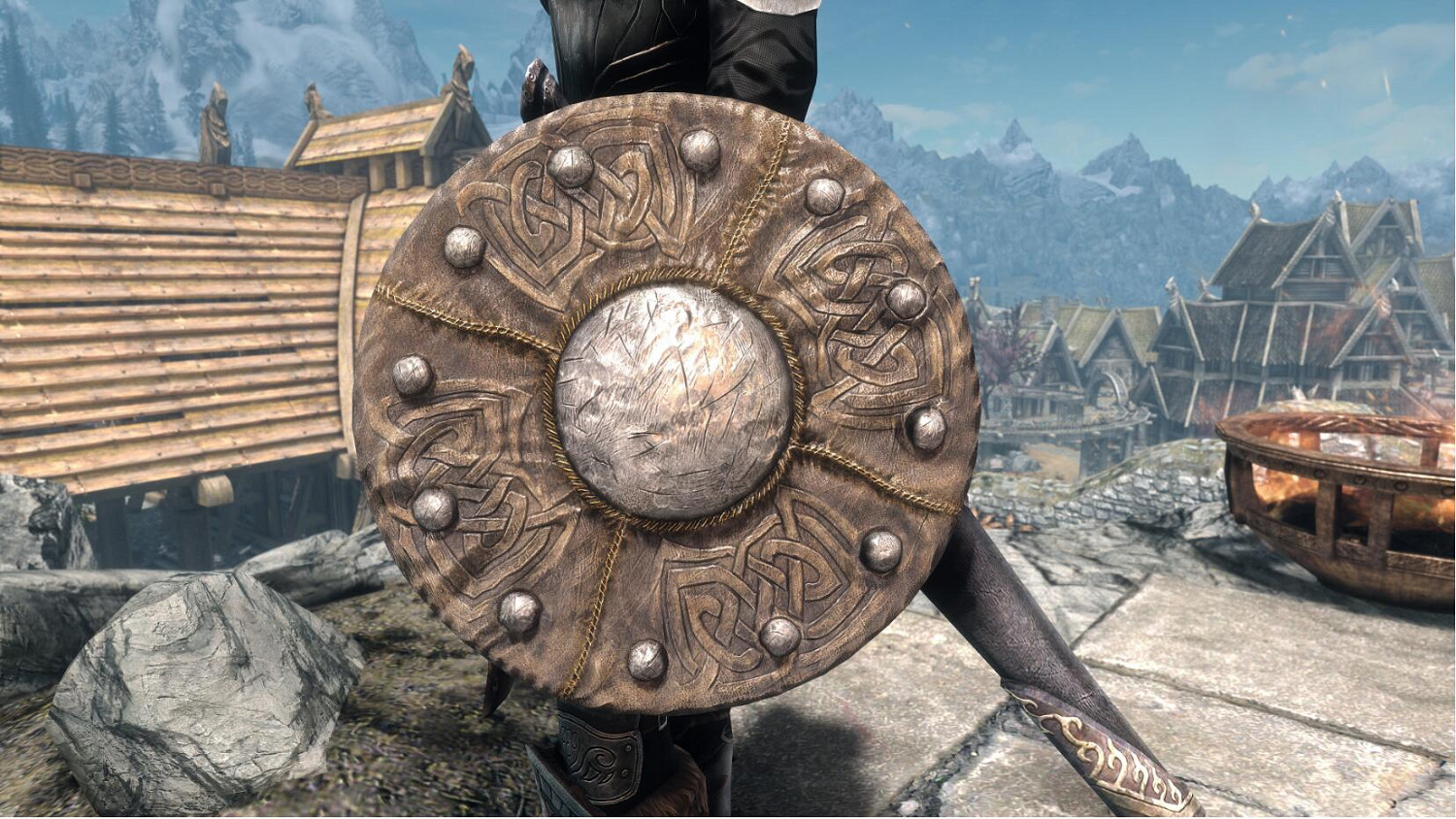 《上古卷軸V：無界天際》全新4K材質包：改善所有盾牌畫質