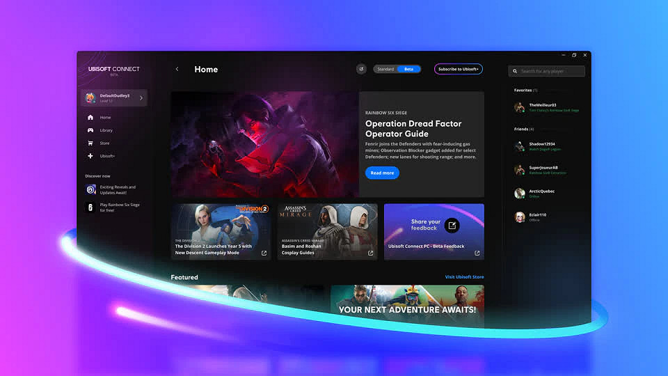 育碧Ubisoft Connect PC客戶端全新升級 數月內逐步上線