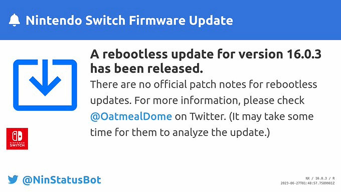 Switch喜迎系統更新：更新方便無需重啟 保持連網即可