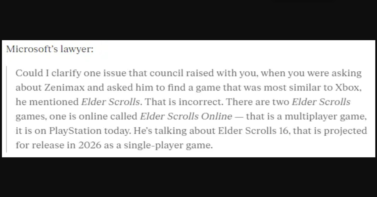 不可能！微軟律師稱《上古卷軸6》預計2026年發售！