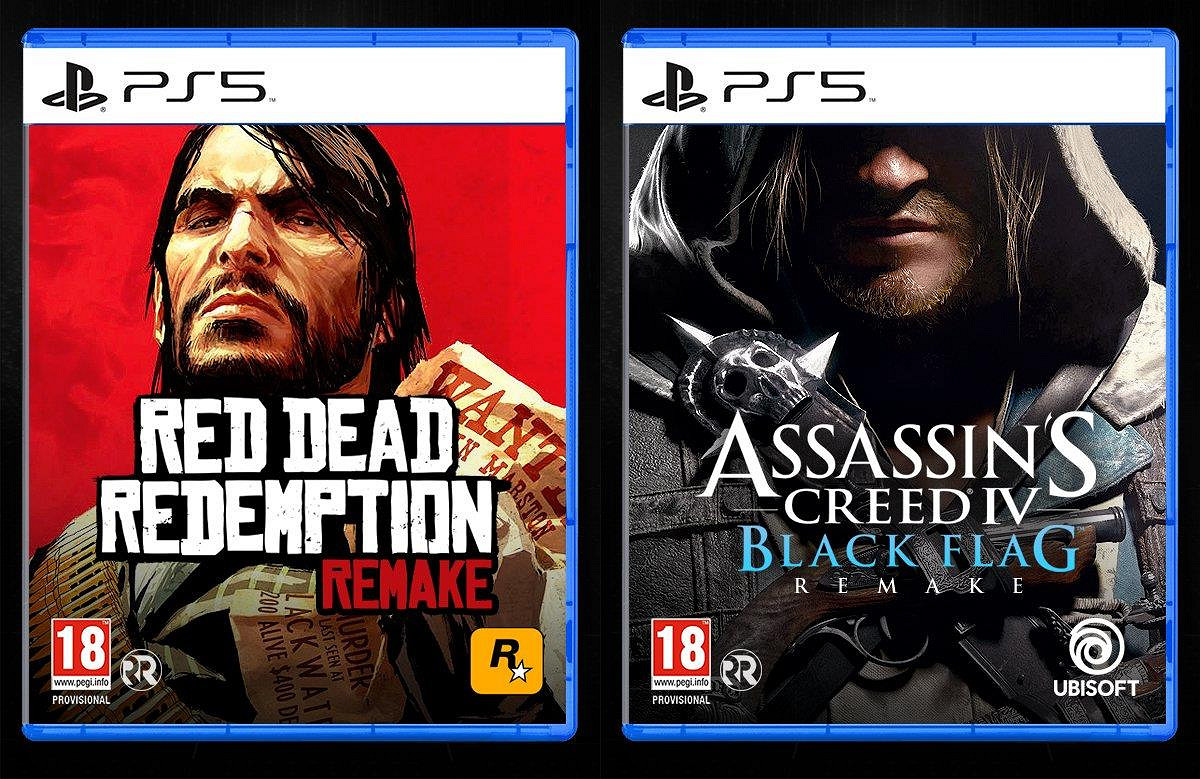 玩家自製《刺客教條4》《荒野大鏢客》重製版封面 玩家自製《刺客教條4》《荒野大鏢客》重製版封面