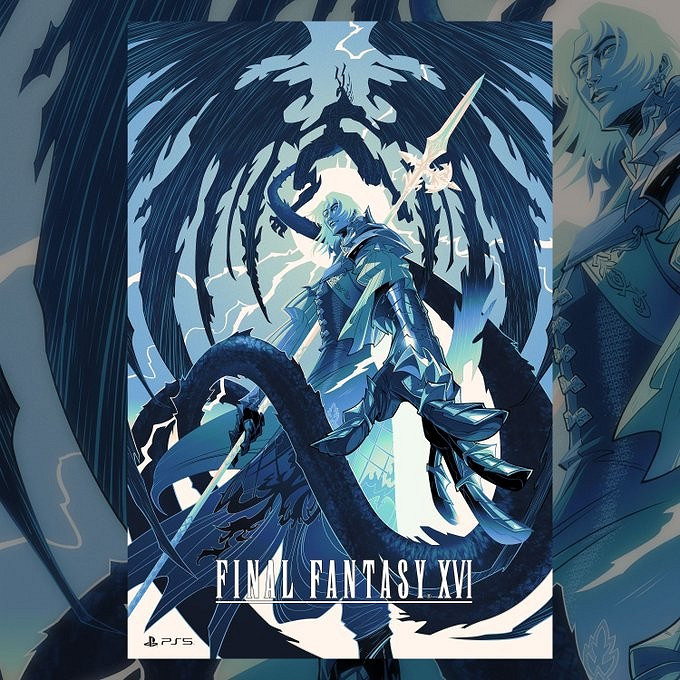 《FF16》藝術家合作插畫集 畫風各異的顯化者和召喚獸