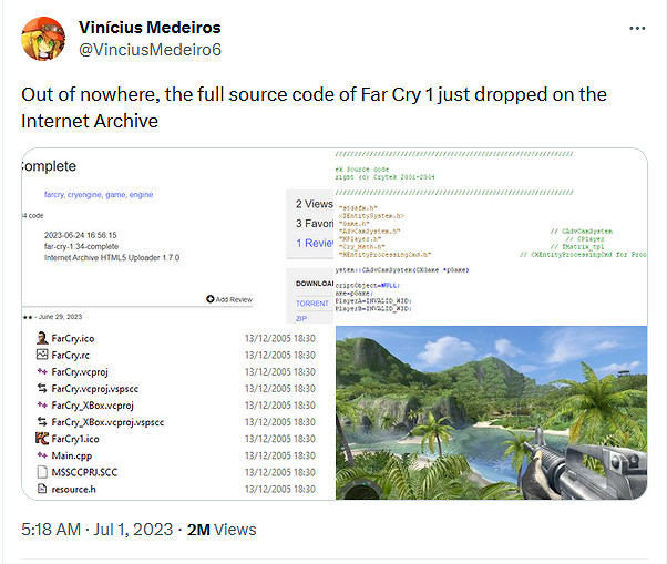 期待各種新Mod！初代《極地戰嚎》完整程式原始碼泄露