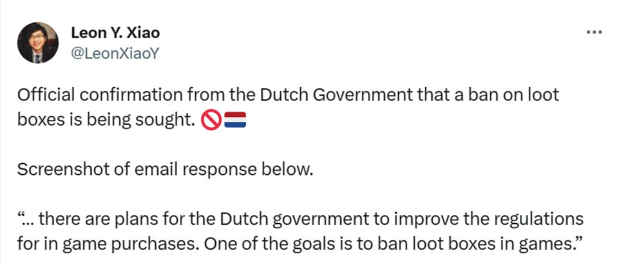荷蘭政府官方確認正計劃禁止遊戲中的內購戰利品箱! 荷蘭政府官方確認正計劃禁止遊戲中的內購戰利品箱!