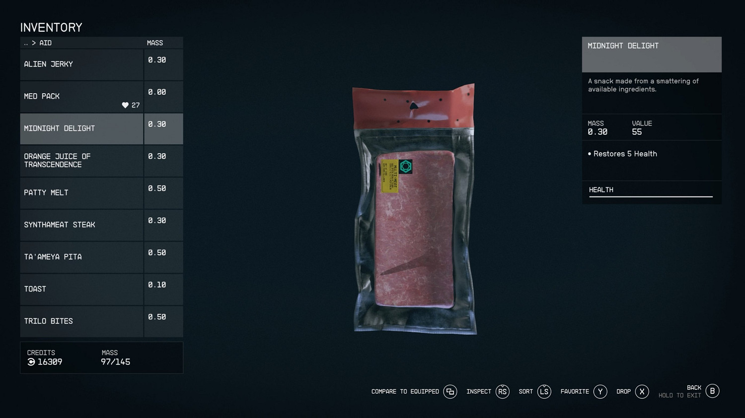 《星空》官方曬遊戲內食物照片！煎外星蟲子見過沒？