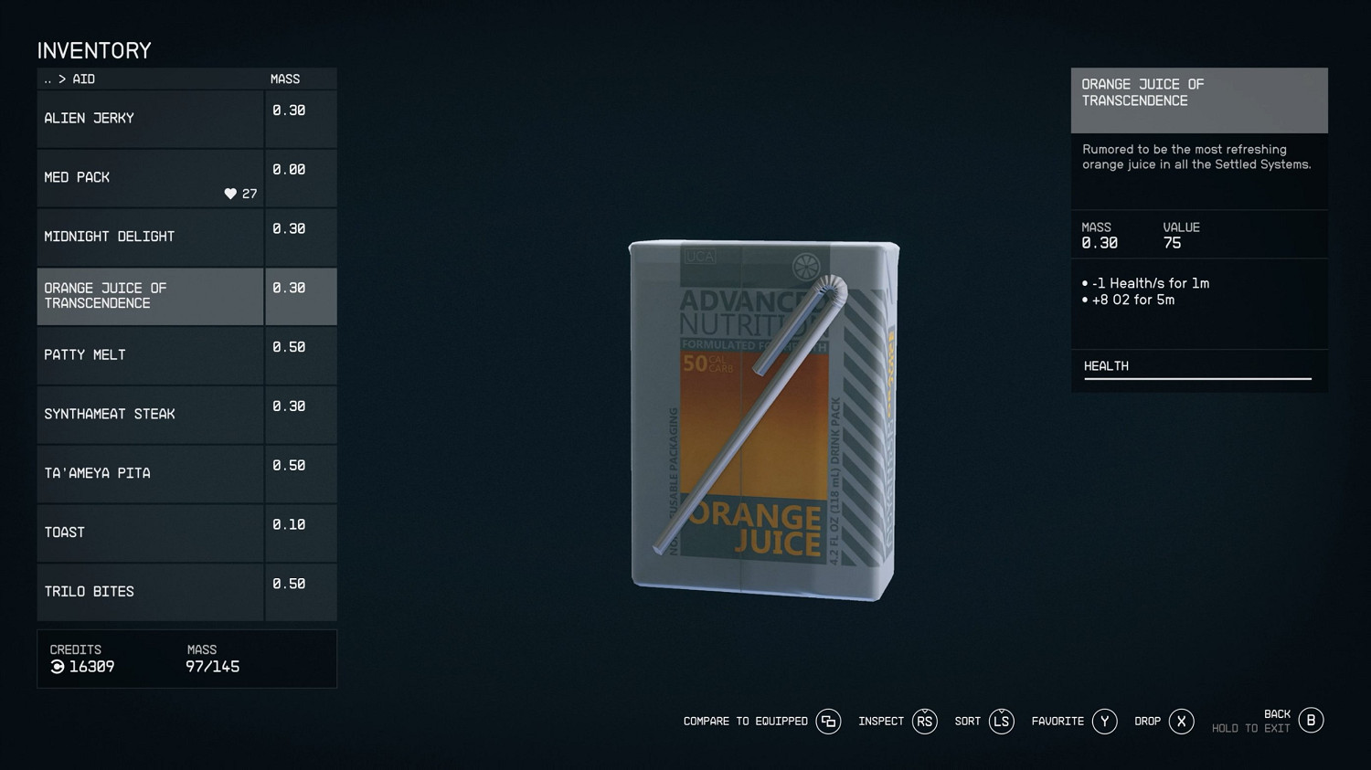 《星空》官方曬遊戲內食物照片！煎外星蟲子見過沒？