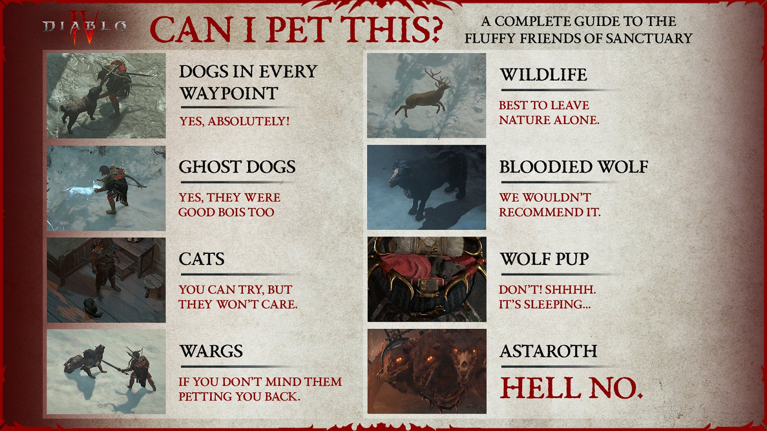 《暗黑破壞神4》官方介紹庇護之地中有哪些動物可以擼 《暗黑破壞神4》官方介紹庇護之地中有哪些動物可以擼