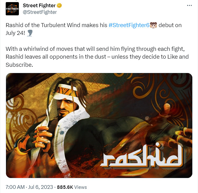 早報:超越善惡2創意總監離世 快打旋風6拉希德7.24上線