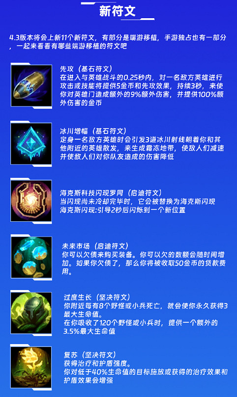 《英雄聯盟手遊》4.3版本新增符文爆料 4.3版本新增哪些符文