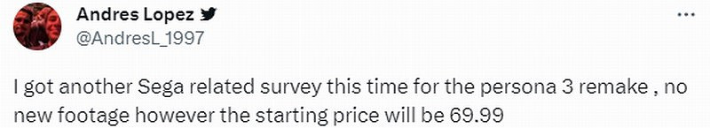 《女神異聞錄3R》角色藝術圖 曝遊戲售價為70美元