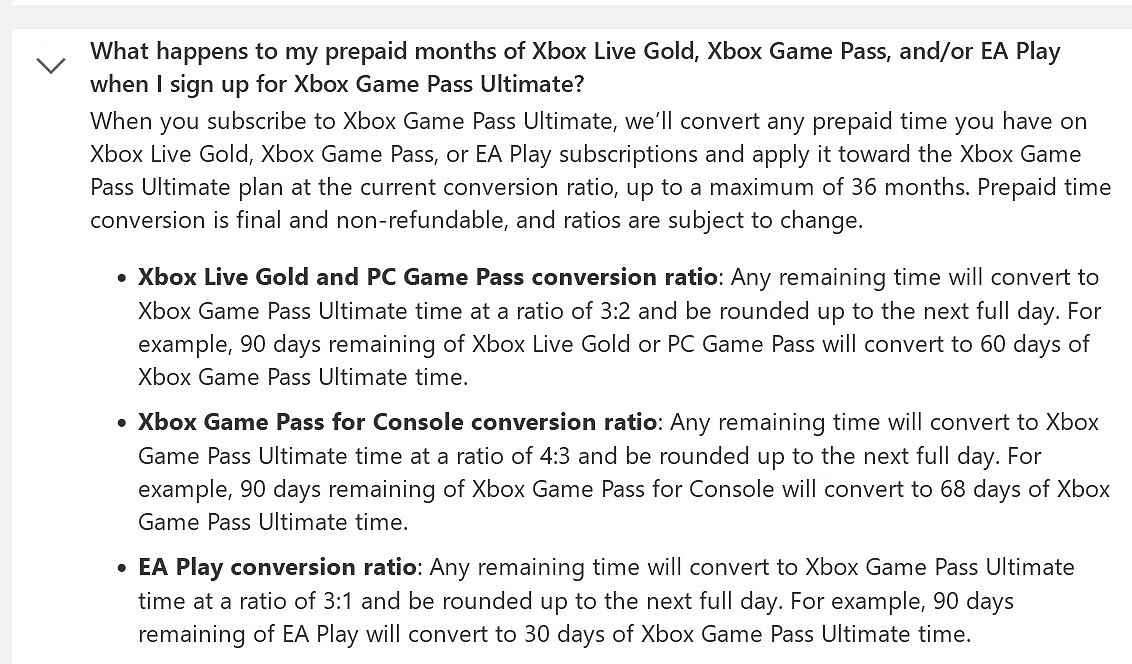  Xbox Game Pass (XGP) 漲價後又傳來新噩耗！微軟削弱會員轉換時長比例