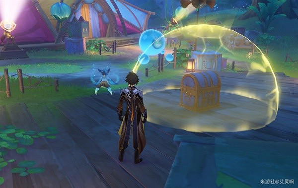 《原神》3.8版隱眾遊園水珠寶箱解謎教學   挑戰怎麽玩？