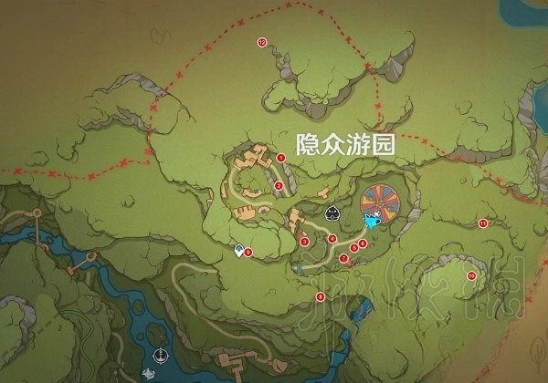 《原神》3.8琉形蜃境第二天攻略    隱眾遊園小水珠在哪？