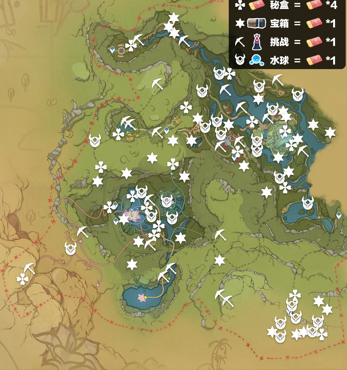 《原神》琉形蜃境歡興禮券怎麽收集？琉形蜃境歡興禮券收集位置大全