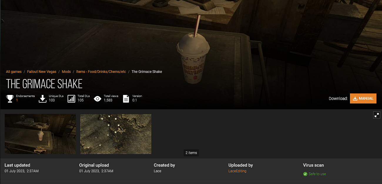 網紅M記“殺人奶昔”化身蜂蜜酒現身《上古卷軸5》