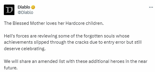 暴雪回應莉莉絲雕像競速玩家名字遺漏：未來會補全的