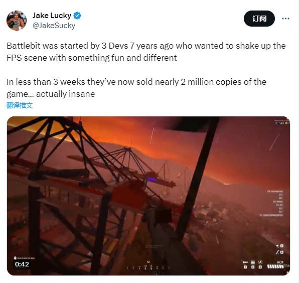 像素戰地太火爆啦！《Battlebit》上線三周銷量200萬