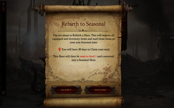 《暗黑破壞神4》未來或加入《暗黑3》的賽季重生功能