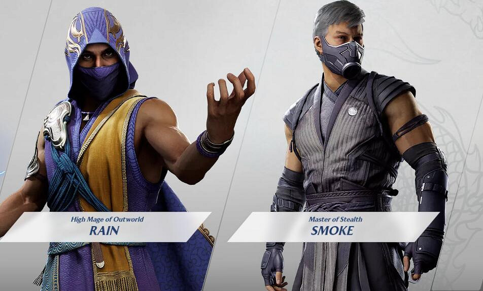 《真人快打1》官網介紹角色Rain和Smoke的背景故事