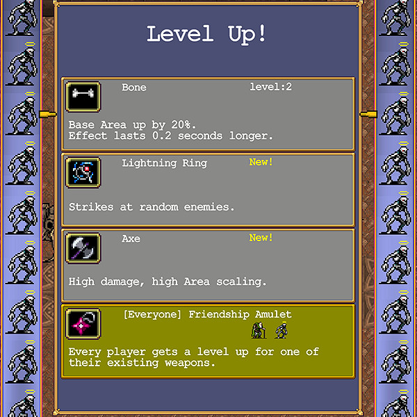 《吸血鬼倖存者》同屏合作模式實機展示！共享經驗條