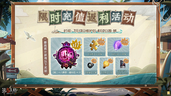 《第五人格》7月13號維護贈禮介紹 《第五人格》7月13號維護贈禮介紹