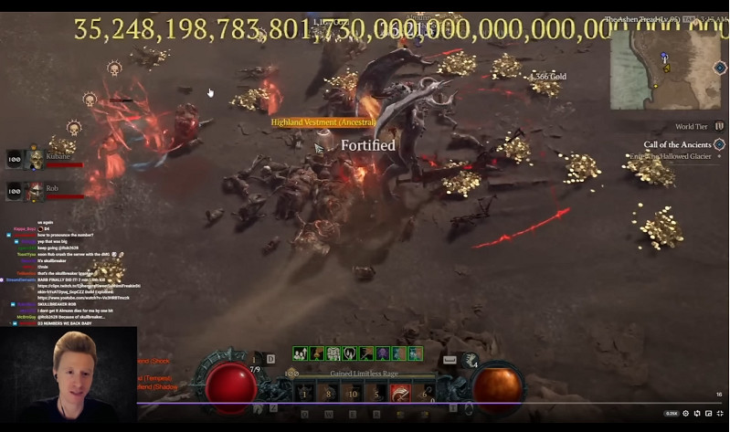 《暗黑4》逆天BUG！玩家用野蠻人打出38位數傷害！