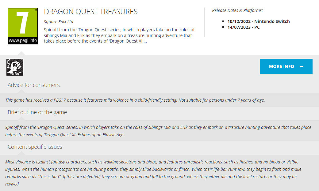 PC版《勇者鬥惡龍 尋寶探險團》已在歐洲通過分級！