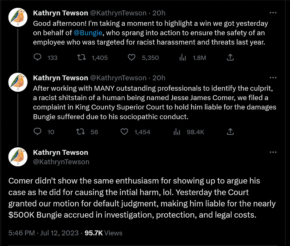 玩家惡意騷擾《命運2》工作室成員 法院判法50萬美元