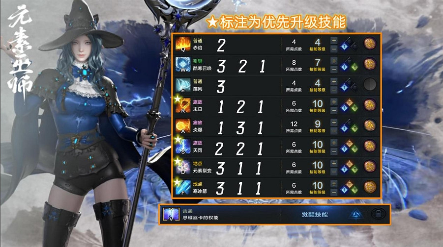 《命運方舟》元素巫師50級加點推薦 《命運方舟》元素巫師50級加點推薦