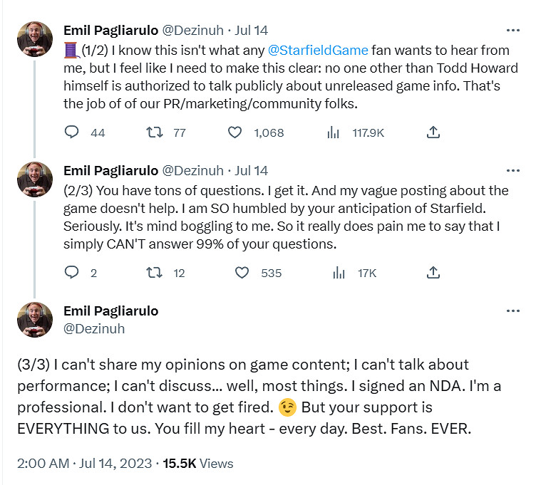 別問啦！B社設計總監表示只有陶德能公開談論《星空》