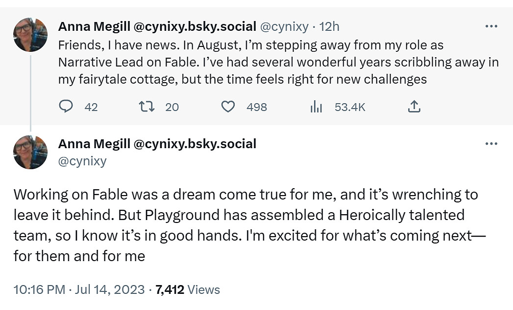 《神鬼寓言》新作敘事主管將於8月離職 想去迎接新挑戰 《神鬼寓言》新作敘事主管將於8月離職 想去迎接新挑戰