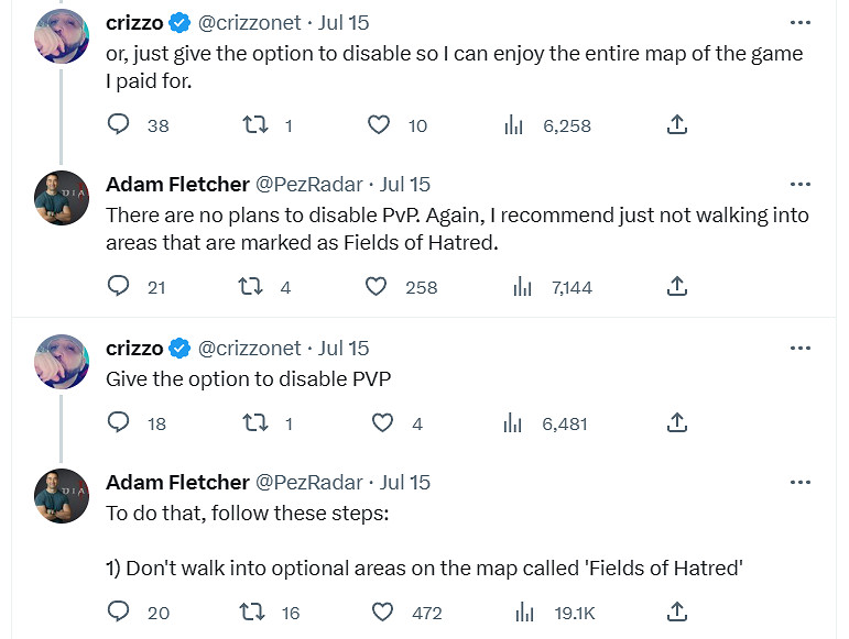 《暗黑4》玩家要求提供禁用PVP選項!社區總監回應 《暗黑4》玩家要求提供禁用PVP選項!社區總監回應