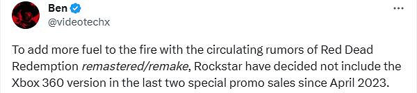 《荒野大鏢客》多次缺席Xbox特賣！或為重製版做準備