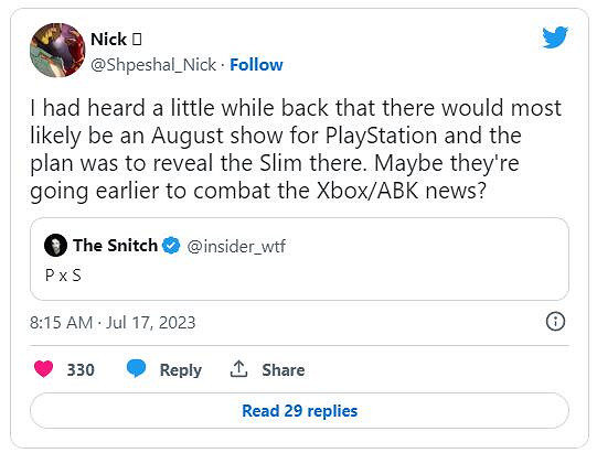 回擊微軟收購案？傳索尼將在8月“提前”公布PS5 Slim