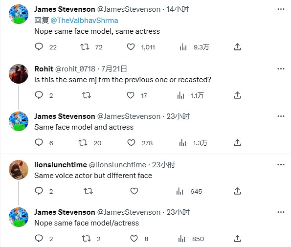 《漫威蜘蛛人2》瑪麗簡整容變少婦？官方：臉模沒換