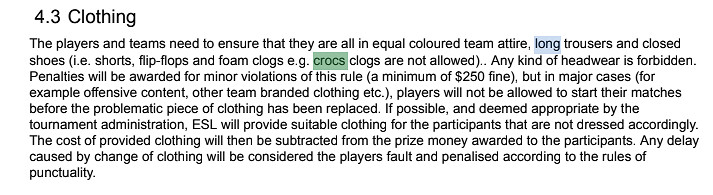 《CS:GO》ESL聯賽更新著裝規定:禁穿洞洞鞋 《CS:GO》ESL聯賽更新著裝規定:禁穿洞洞鞋