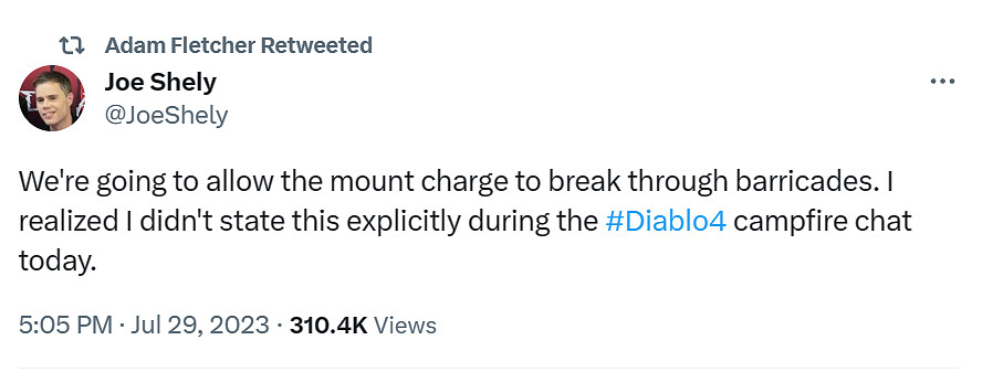 終於改了！《暗黑4》1.1.1更新檔後騎馬將能直接衝過路障