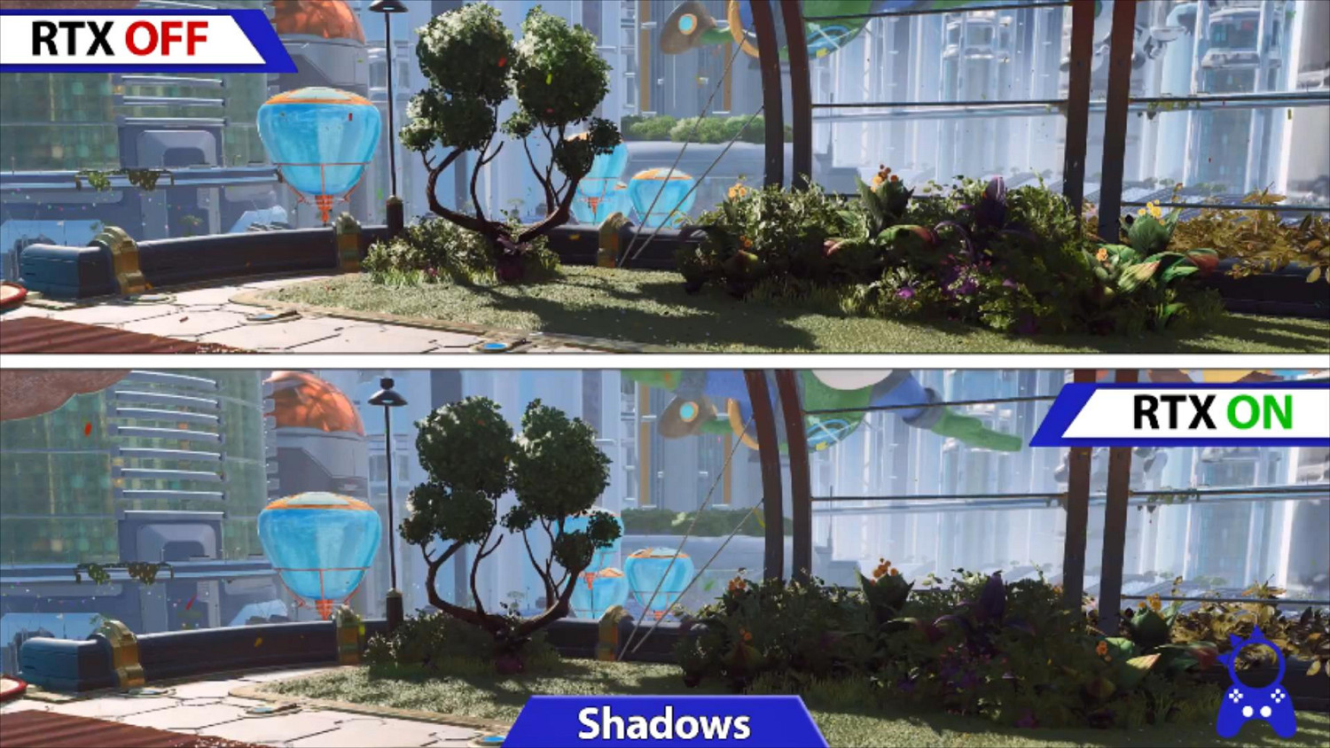 《瑞奇與叮噹：時空跳轉》PC版光線追蹤效果對比