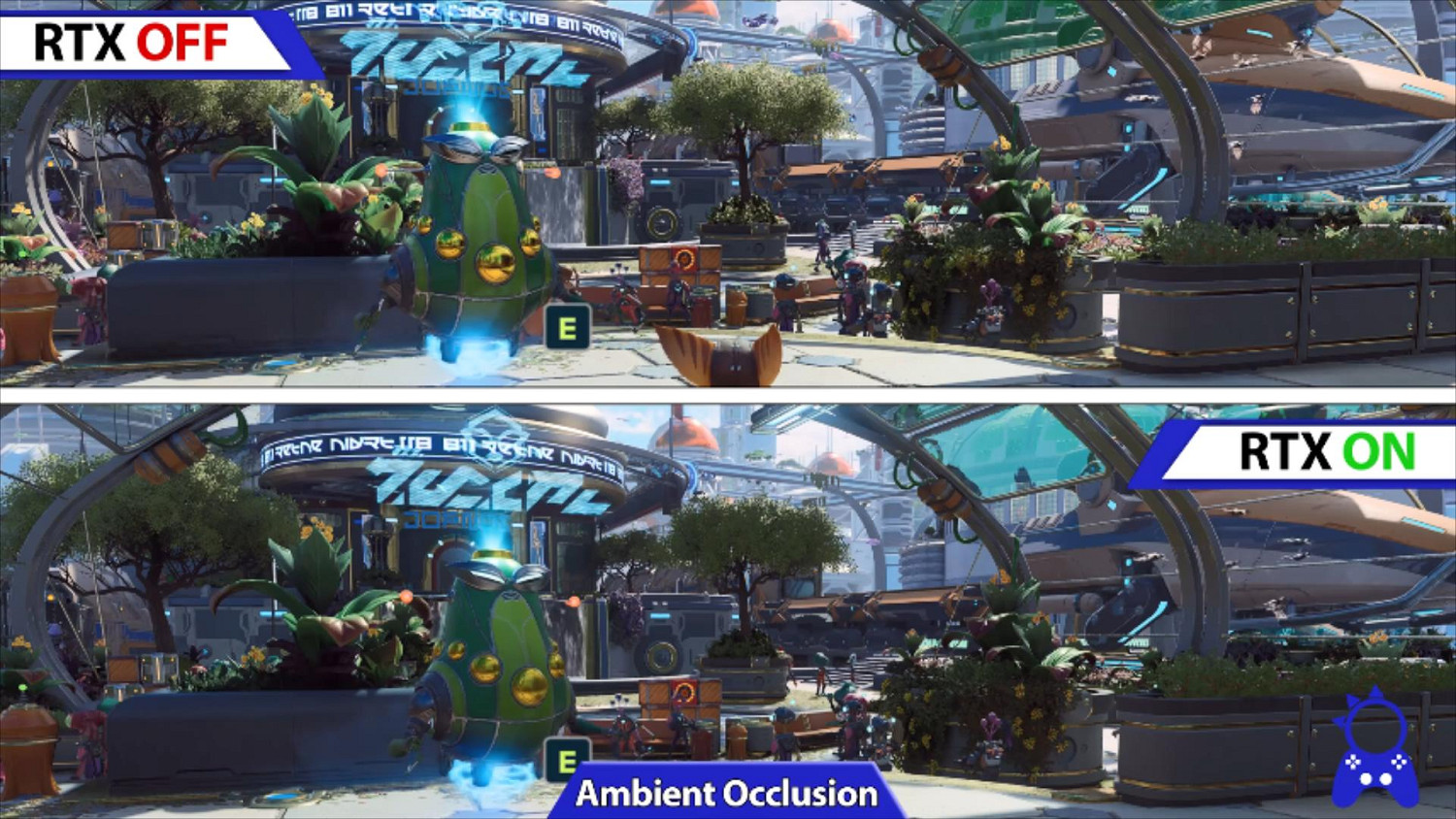 《瑞奇與叮噹：時空跳轉》PC版光線追蹤效果對比