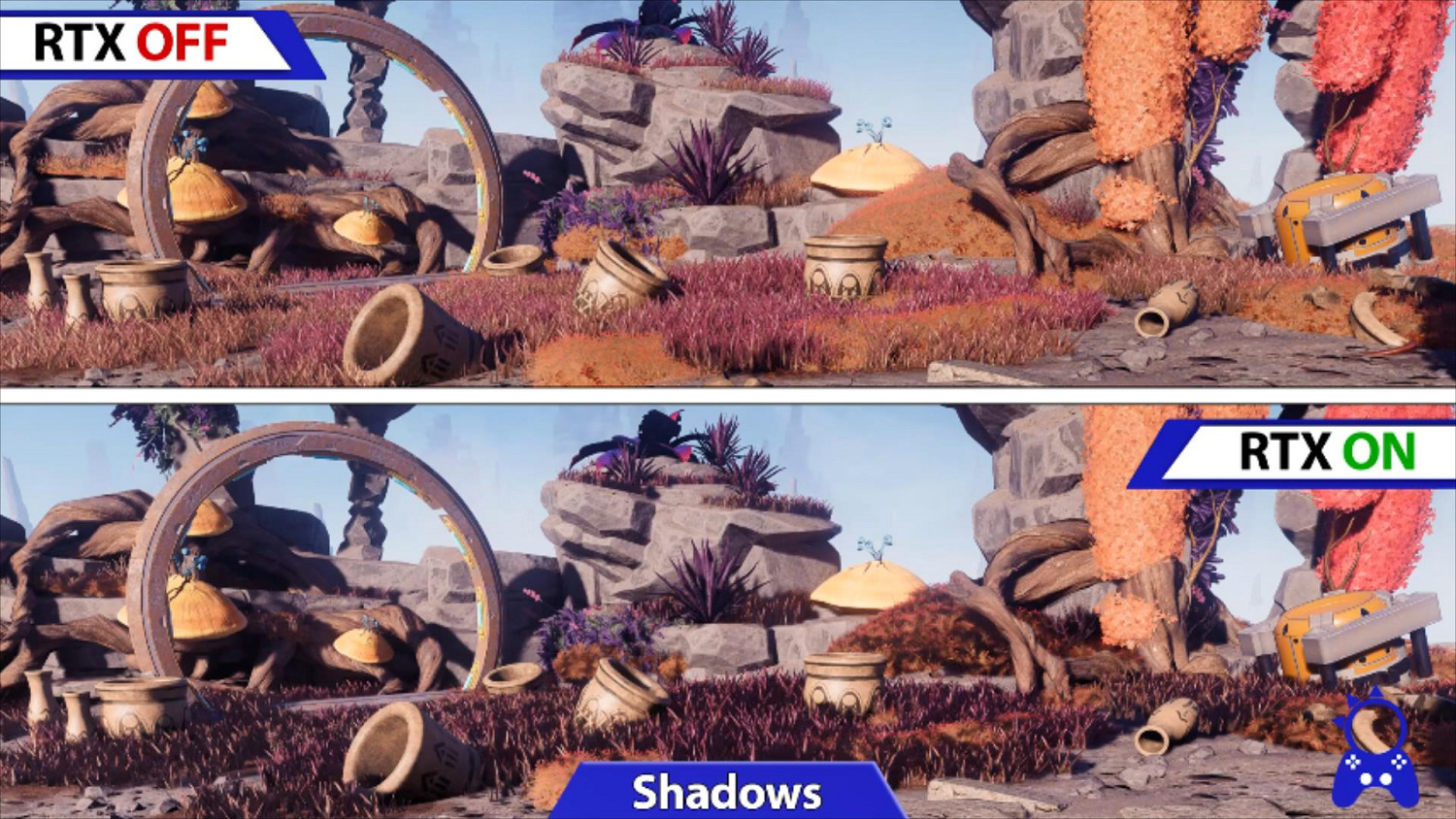 《瑞奇與叮噹：時空跳轉》PC版光線追蹤效果對比